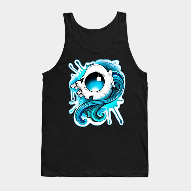 Aquarius skull Tank Top by Sing-Toe-Wrote 